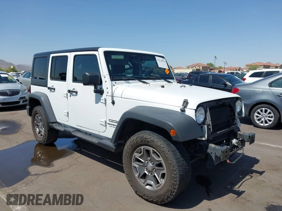 2016 Jeep Wrangler Unlimited Sport z VIN 1C4BJWDG4GL288615, wystawiony jako IAAI lot #42520924 z przebiegiem 113 594 mil mil oraz . Historia ofert i sprzedaży dostępna na DreamBid. Obrazek 1.