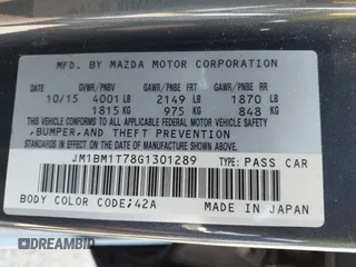 2016 Mazda 3 i Sport with VIN JM1BM1T78G1301289, listed as a IAAI auction lot 41844729 with 141,078 mi miles and . Bid and sale history available at carsss.com. Image 9.