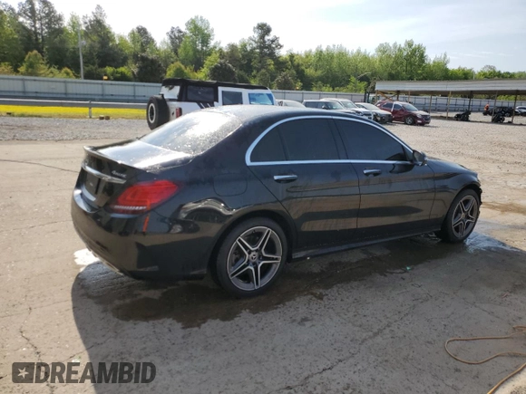 2021 Mercedes-Benz C 300 with VIN W1KWF8EB3MR643449, listed as a Copart auction lot 53101365 with 38,631 mi miles and Salvage title. Bid and sale history available at DreamBid. Image 3.