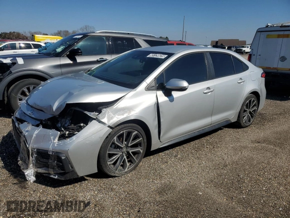 2020 Toyota Corolla SE with VIN 5YFS4RCE0LP024219, listed as a Copart auction lot 45129525 with 56,155 mi miles and Clean Title. Bid and sale history available at carsss.com. Image 1.
