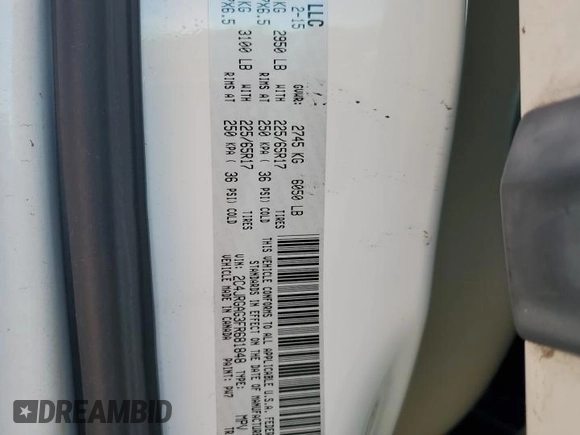 2015 Ram Cargo Van Tradesman with VIN 2C4JRGAG3FR681848, listed as a Copart auction lot 78019154 with 173,986 mi miles and Clean Title. Bid and sale history available at carsss.com. Image 13.