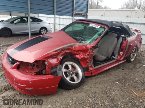 2000 Ford Mustang with VIN 1FAFP4445YF235471, listed as a Copart auction lot 44600335 with 0 mi miles and Salvage Title. Bid and sale history available at carsss.com. Image 1.