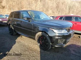 2021 Land Rover Range Rover Sport HST with VIN SALWS2RU0MA774280, listed as a Copart auction lot 84908794 with 19,554 mi miles and Salvage Title. Bid and sale history available at carsss.com. Image 4.