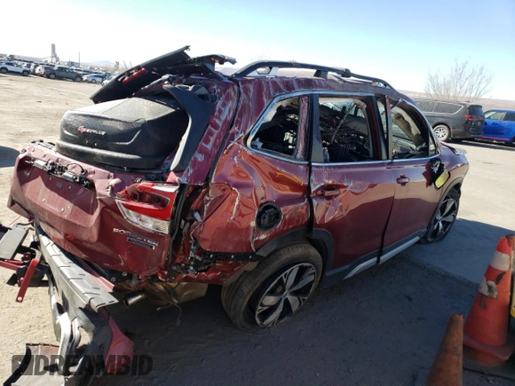 2020 Subaru Forester Touring with VIN JF2SKAXC0LH433074, listed as a Copart auction lot 89141045 with 0 mi miles and Salvage Title. Bid and sale history available at carsss.com. Image 3.