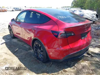 2022 Tesla Model Y Performance with VIN 7SAYGDEFXNF513951, listed as a IAAI auction lot 41986001 with 37,225 mi miles and . Bid and sale history available at DreamBid. Image 3.