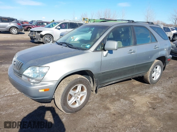 2002 Lexus RX 300 with VIN JTJHF10U120273412, listed as a IAAI auction lot 41411189 with 159,953 mi miles and . Bid and sale history available at DreamBid. Image 2.