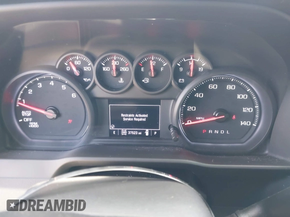 2022 Chevrolet Silverado 1500 Custom Trail Boss with VIN 3GCPDCEK3NG684432, listed as a IAAI auction lot 41896116 with 37,523 mi miles and . Bid and sale history available at DreamBid. Image 7.