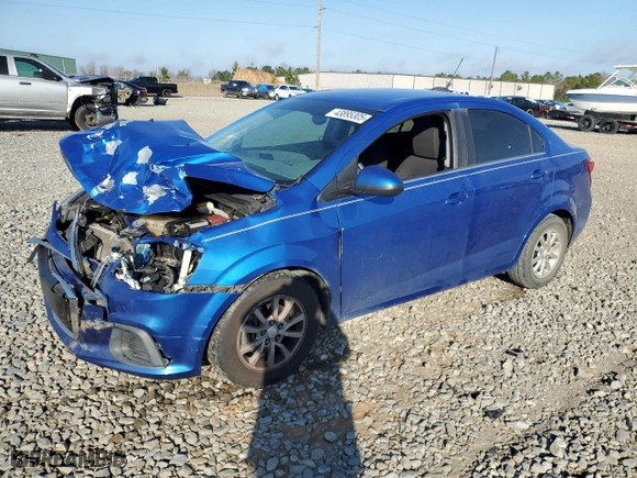 2017 Chevrolet Sonic LT with VIN 1G1JD5SH8H4154994, listed as a Copart auction lot 43895305 with 106,797 mi miles and Salvage Title. Bid and sale history available at carsss.com. Image 1.