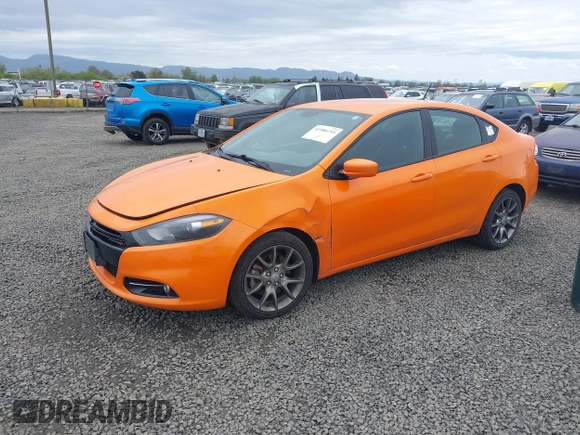 2013 Dodge Dart SXT with VIN 1C3CDFBA7DD310174, listed as a IAAI auction lot 41986493 with 183,390 mi miles and . Bid and sale history available at carsss.com. Image 2.