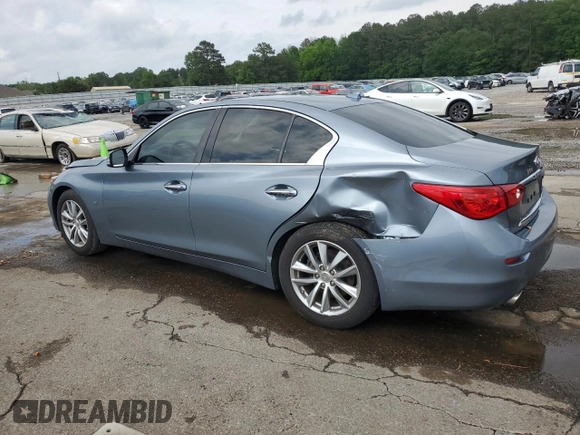 2015 Infiniti Q50 with VIN JN1BV7AP6FM347741, listed as a Copart auction lot 54668405 with 84,788 mi miles and Salvage title. Bid and sale history available at DreamBid. Image 2.