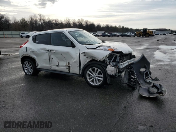 2014 Nissan Juke SV with VIN JN8AF5MV1ET360040, listed as a Copart auction lot 43237315 with Not Provided miles and Salvage Title. Bid and sale history available at DreamBid. Image 4.