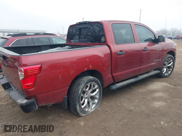 2017 Nissan Titan S with VIN 1N6AA1EJ8HN560496, listed as a IAAI auction lot 41514466 with 122,856 mi miles. Bid and sale history available at carsss.com. Image 4.