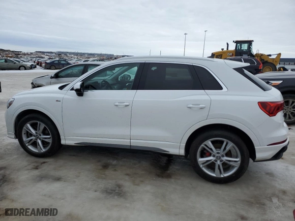 2020 Audi Q3 S line Premium Plus with VIN WA1EECF34L1061550, listed as a Copart auction lot 46917255 with 72,600 mi miles and Clean Title. Bid and sale history available at carsss.com. Image 2.