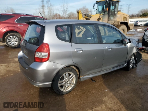 2007 Honda Fit Sport with VIN JHMGD38637S012380, listed as a Copart auction lot 48579455 with 149,907 mi miles and Salvage Title. Bid and sale history available at carsss.com. Image 3.
