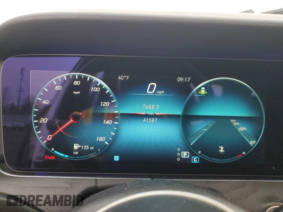 2021 Mercedes-Benz E 350 with VIN W1KZF8EB4MA922033, listed as a Copart auction lot 49013585 with 41,587 mi miles and Salvage Title. Bid and sale history available at DreamBid. Image 9.