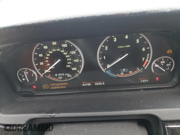2013 BMW 5 Series 535i Gran Turismo xDrive with VIN WBASP2C55DC339765, listed as a Copart auction lot 45180735 with 64,196 mi miles and Salvage title. Bid and sale history available at DreamBid. Image 9.