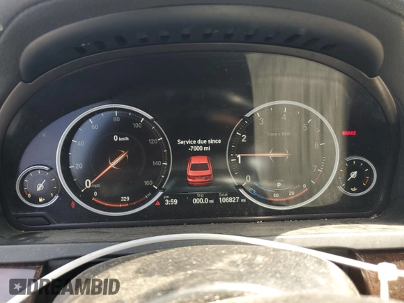 2014 BMW 7 Series 740Li with VIN WBAYE4C52ED138770, listed as a Copart auction lot 53647665 with 106,827 mi miles and Salvage title. Bid and sale history available at DreamBid. Image 9.