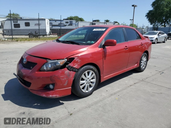 2010 Toyota Corolla with VIN 2T1BU4EE8AC478960, listed as a Copart auction lot 54344565 with 95,812 mi miles and Salvage Title. Bid and sale history available at DreamBid. Image 1.