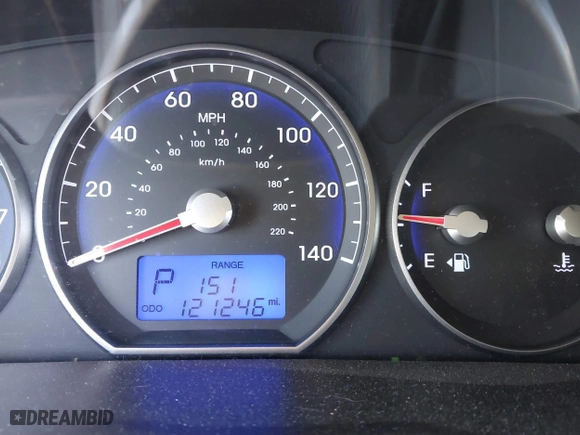 2010 Hyundai Santa Fe GLS with VIN 5NMSG3AB6AH392361, listed as a IAAI auction lot 41753499 with 121,246 mi miles. Bid and sale history available at carsss.com. Image 7.