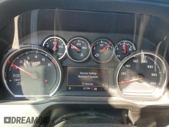 2021 Chevrolet Silverado 1500 LT Trail Boss with VIN 1GCPYFEDXMZ342045, listed as a Copart auction lot 48592785 with 51,789 mi miles and Salvage Title. Bid and sale history available at DreamBid. Image 9.