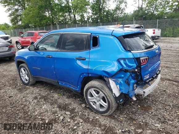2024 Jeep Compass Sport with VIN 3C4NJDAN5RT576865, listed as a Copart auction lot 58036235 with 9,890 mi miles and Salvage title. Bid and sale history available at DreamBid. Image 2.