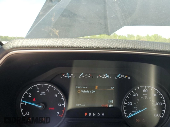 2021 Ford F-150 XL with VIN 1FTEW1EP7MFC92491, listed as a Copart auction lot 53671035 with 55,935 mi miles and Salvage Title. Bid and sale history available at carsss.com. Image 9.