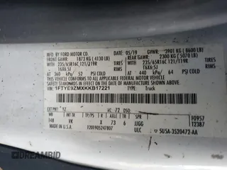 2019 Ford Transit with VIN 1FTYE9ZMXKKB17221, listed as a Copart auction lot 73464564 with Not provided miles and Salvage title. Bid and sale history available at DreamBid. Image 13.