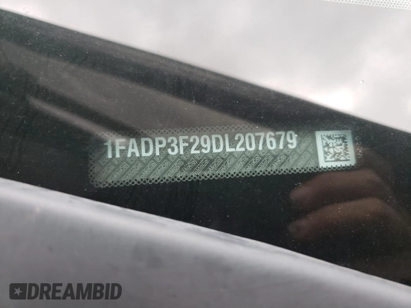 2013 Ford Focus SE with VIN 1FADP3F29DL207679, listed as a Copart auction lot 58322625 with 142,610 mi miles and Salvage title. Bid and sale history available at DreamBid. Image 12.