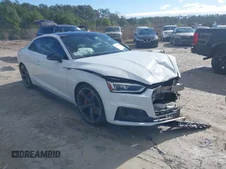 2019 Audi S5 Prestige with VIN WAUR4AF54KA005345, listed as a IAAI auction lot 41722478 with 53,414 mi miles and . Bid and sale history available at DreamBid. Image 1.