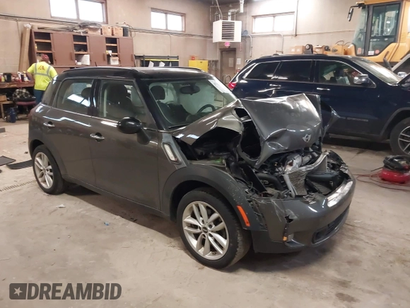 2012 MINI Countryman S with VIN WMWZC3C59CWL83491, listed as a IAAI auction lot 41791573 with 115,355 mi miles and . Bid and sale history available at DreamBid. Image 1.