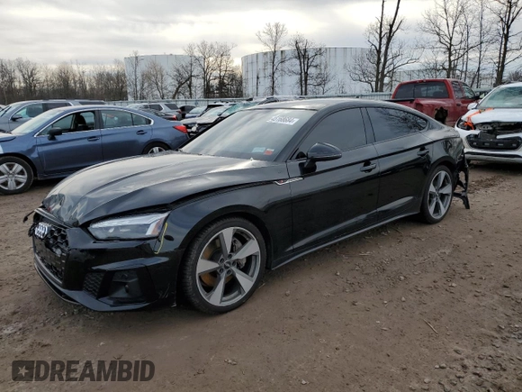 2021 Audi A5 Sportback S line Premium Plus with VIN WAUFACF51MA007211, listed as a Copart auction lot 45168684 with 23,909 mi miles. Bid and sale history available at carsss.com. Image 1.