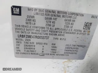 2024 Buick Envision Preferred with VIN LRBFZME47RD053737, listed as a IAAI auction lot 41500415 with 7,846 mi miles. Bid and sale history available at carsss.com. Image 9.