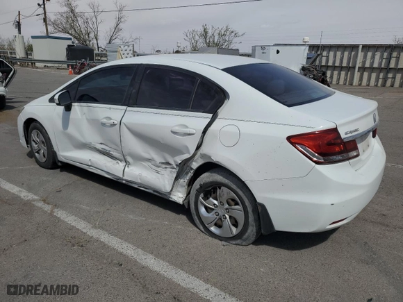 2014 Honda Civic Sedan LX with VIN 2HGFB2F51EH507450, listed as a Copart auction lot 51663335 with 185,305 mi miles and Salvage Title. Bid and sale history available at carsss.com. Image 2.