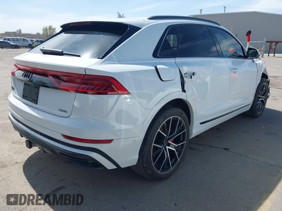 2021 Audi Q8 Prestige z VIN WA1FVAF18MD025027, wystawiony jako IAAI lot #41967700 z przebiegiem 32 992 mil mil oraz . Historia ofert i sprzedaży dostępna na DreamBid. Obrazek 4.