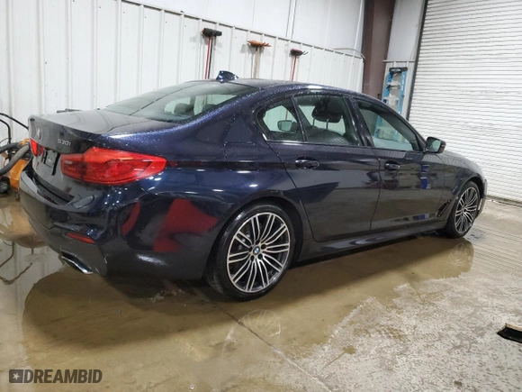 2019 BMW 5 Series 530i xDrive with VIN WBAJA7C59KWW39007, listed as a Copart auction lot 48562455 with 48,151 mi miles and Salvage Title. Bid and sale history available at carsss.com. Image 3.