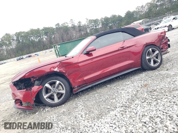 2017 Ford Mustang V6 with VIN 1FATP8EM2H5335476, listed as a Copart auction lot 43385465 with 76,027 mi miles and Salvage Title. Bid and sale history available at carsss.com. Image 1.