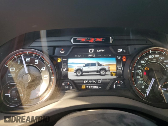 2021 Ram 1500 TRX with VIN 1C6SRFU93MN903804, listed as a Copart auction lot 43158125 with 70,586 mi miles and Clean Title. Bid and sale history available at carsss.com. Image 9.