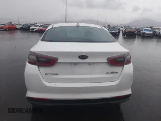 2015 Kia Optima EX with VIN KNAGN4AD7F5081869, listed as a Copart auction lot 55266585 with 106,830 mi miles and Salvage title. Bid and sale history available at DreamBid. Image 6.