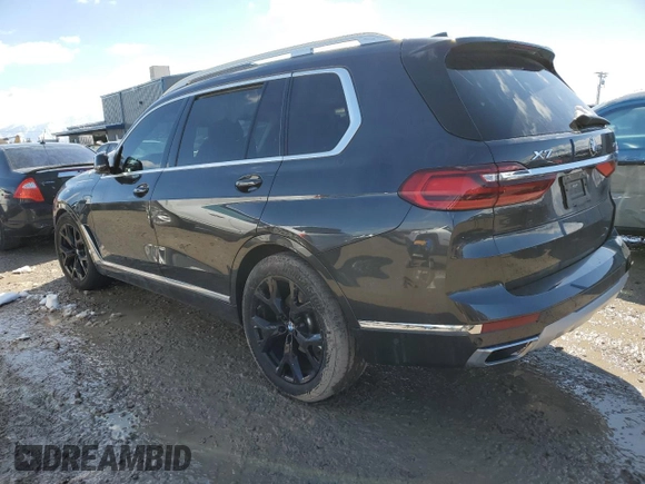 2021 BMW X7 xDrive40i with VIN 5UXCW2C03M9F44174, listed as a Copart auction lot 49767905 with 0 mi miles and Salvage Title. Bid and sale history available at carsss.com. Image 2.
