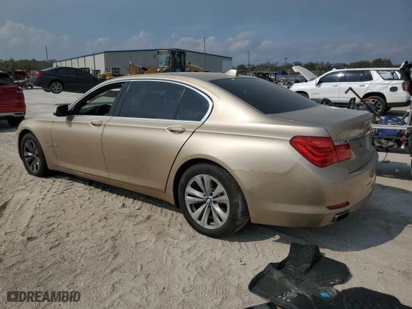 2011 BMW 7 Series 740Li with VIN WBAKB4C52BC574535, listed as a Copart auction lot 45248435 with 0 mi miles and Salvage Title. Bid and sale history available at carsss.com. Image 2.