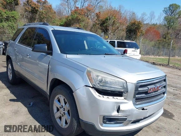 2013 GMC Acadia SLE with VIN 1GKKRNED1DJ157161, listed as a IAAI auction lot 41883907 with 156,020 mi miles. Bid and sale history available at carsss.com. Image 1.