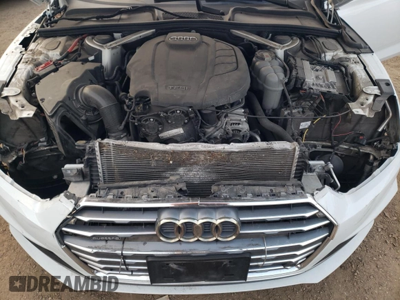 2019 Audi A5 Premium Plus with VIN WAUTNAF5XKA038370, listed as a Copart auction lot 79725944 with 76,009 mi miles and Salvage Title. Bid and sale history available at DreamBid. Image 11.