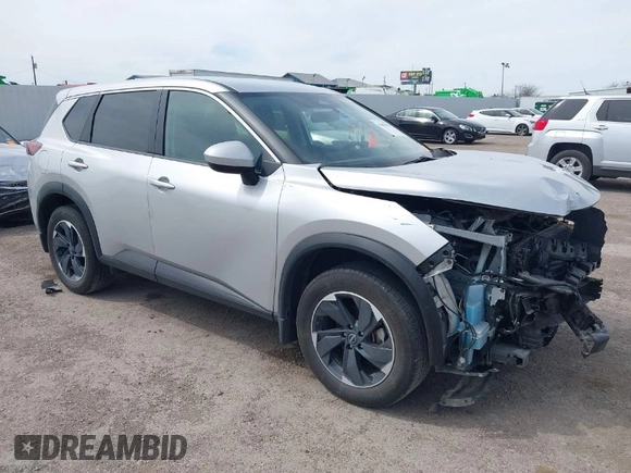 2024 Nissan Rogue SV with VIN JN8BT3BA9RW351981, listed as a IAAI auction lot 41801994 with 124,638 mi miles and . Bid and sale history available at carsss.com. Image 1.