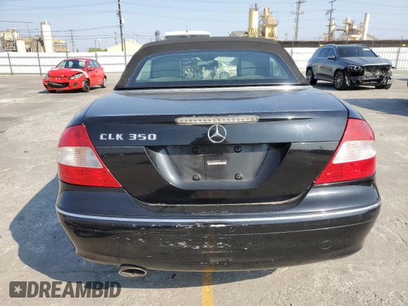 2008 Mercedes-Benz CLK 350 with VIN WDBTK56F28F250346, listed as a Copart auction lot 60489885 with 124,621 mi miles and Clean title. Bid and sale history available at DreamBid. Image 6.