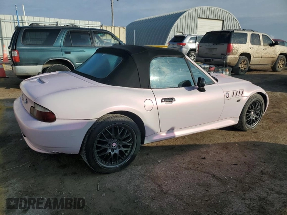 2001 BMW Z3 3.0 with VIN WBACN53421LL47532, listed as a Copart auction lot 86485874 with 140,590 mi miles and Salvage title. Bid and sale history available at DreamBid. Image 3.