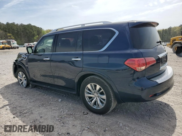 2017 Infiniti QX80 with VIN JN8AZ2NF8H9644229, listed as a Copart auction lot 50521545 with 141,122 mi miles and Salvage Title. Bid and sale history available at carsss.com. Image 2.