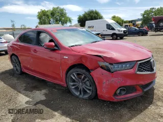 2018 Acura TLX w/A-SPEC Pkg with VIN 19UUB2F63JA007931, listed as a Copart auction lot 52135034 with Not provided miles and Salvage title. Bid and sale history available at DreamBid. Image 4.