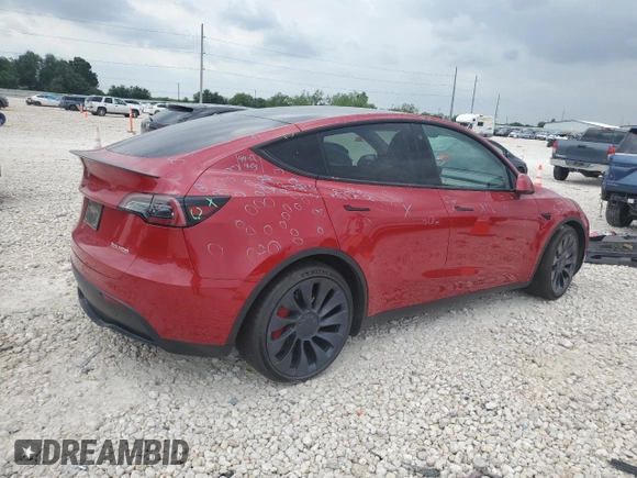 2022 Tesla Model Y Performance с VIN 7SAYGDEF0NF312799, выставлен на аукционе Copart как лот 55165915 с пробегом 38 377 миль миль и Чистый • Clean title. История ставок и продаж доступна на DreamBid. Изображение 3.