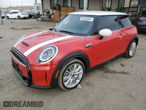 2022 MINI Hardtop Cooper S with VIN WMW53DH04N2R53781, listed as a Copart auction lot 83186364 with 7,188 mi miles and Salvage title. Bid and sale history available at DreamBid. Image 1.