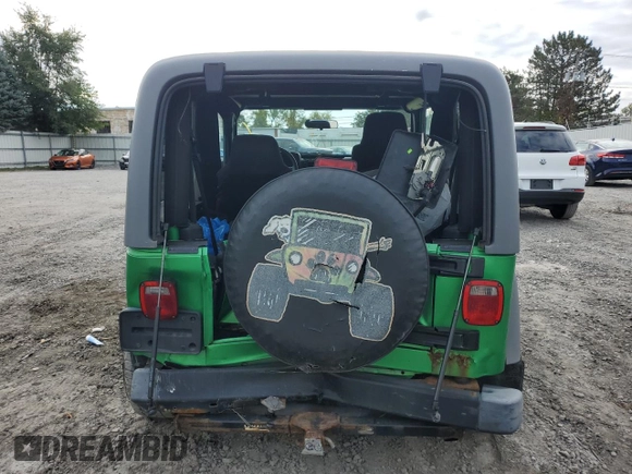 2005 Jeep Wrangler Sport with VIN 1J4FA49S95P315455, listed as a Copart auction lot 73159804 with 108,419 mi miles and Salvage Title. Bid and sale history available at carsss.com. Image 6.
